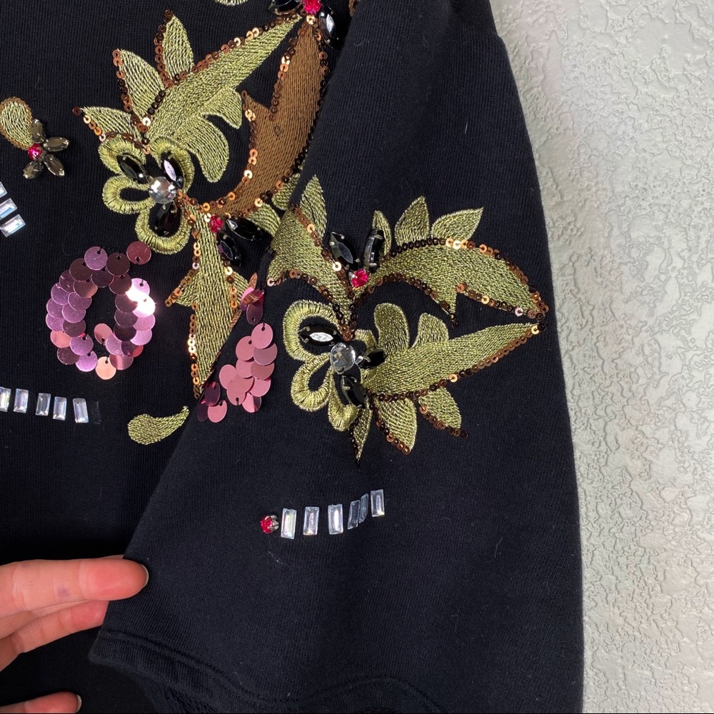 Zara Black Cotton Beaded Embroidered Shirt Dress - Picture 6 of 8